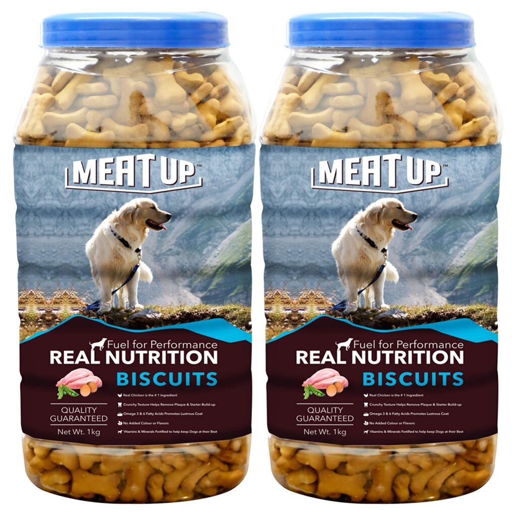 Meat Up Chicken Flavour Real Chicken Biscuit For All Life Stages Dog, 1kg