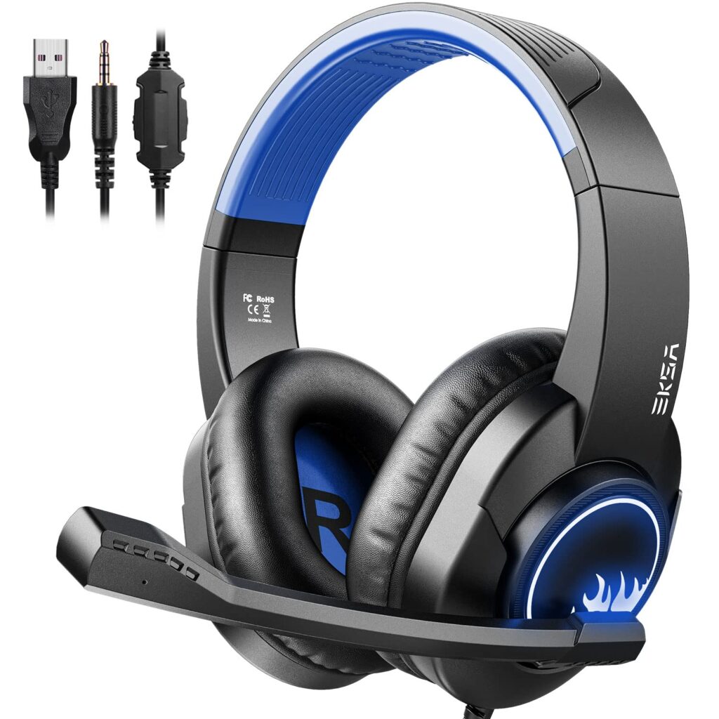 Gaming Wired Over Ear Headphones With Mic With Noise Canceling
