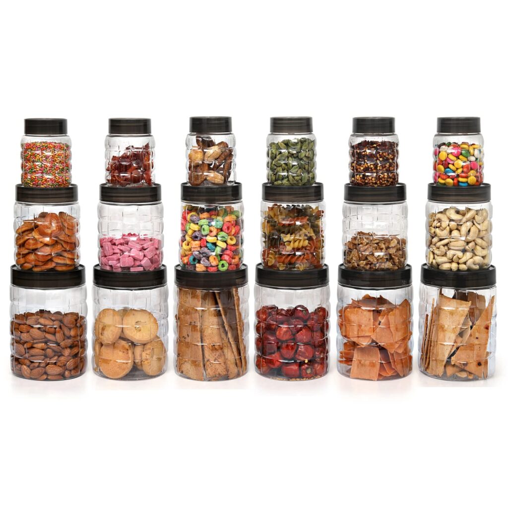 Cello Checkers Plastic PET Canister Set